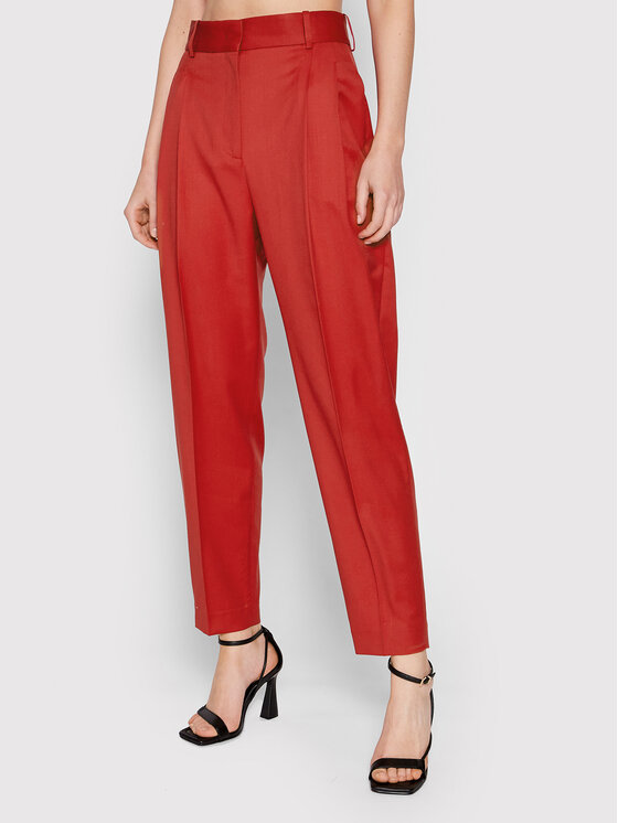 Fabiana Filippi Chinos kelnes · Raudona · Relaxed Fit
