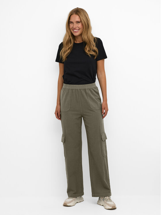 Kaffe Medžiaginės kelnės · Žalia · Regular Fit