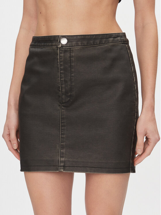 Noisy May Dirbtinės odos sijonas · Juoda · Mini