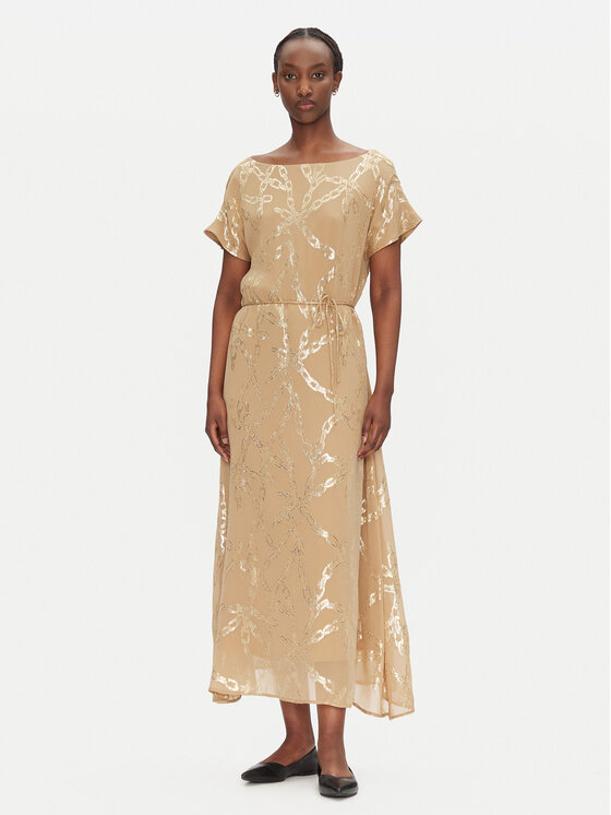 Bruuns Bazaar Kokteilinė suknelė · Smėlio · Midi