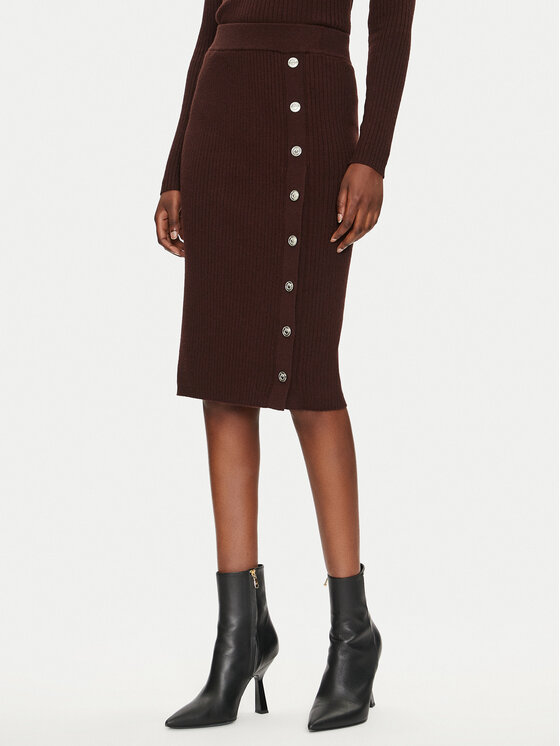 PINKO Tiesus sijonas · Ruda · Midi