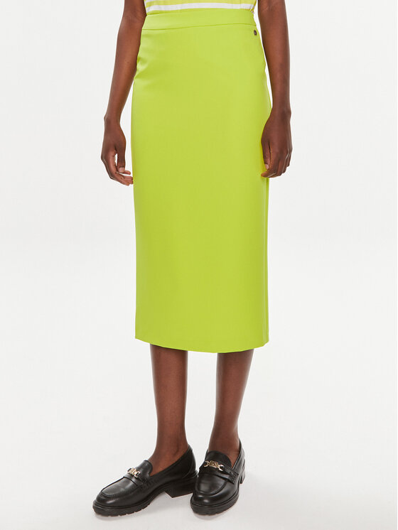 Tamaris Apparel Tiesus sijonas · Žalia · Midi