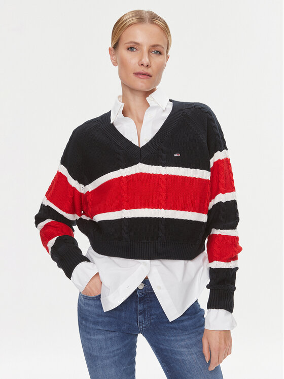 Tommy Jeans Megztinis · Spalvota · Regular Fit
