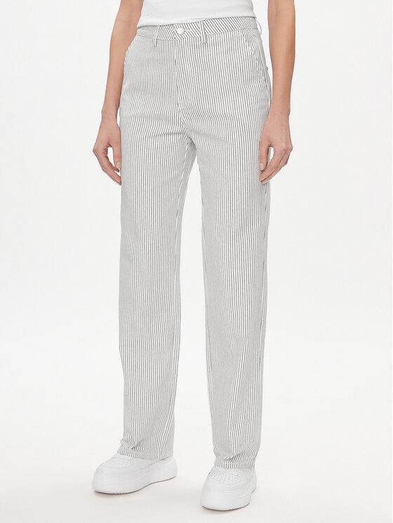 ONLY Medžiaginės kelnės · Balta · Regular Fit