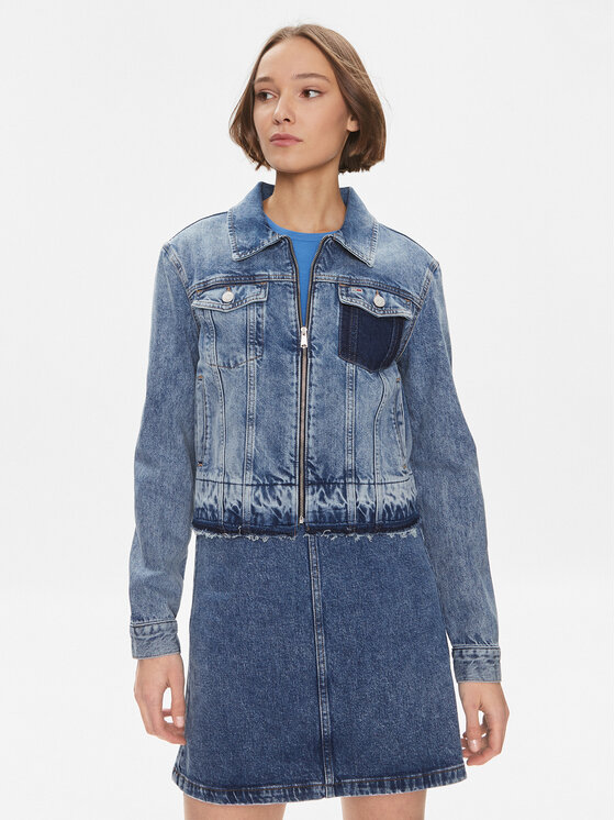 Tommy Jeans Džinsinė striukė · Mėlyna