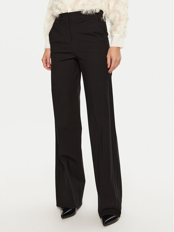 Marella Medžiaginės kelnės · Juoda · Regular Fit