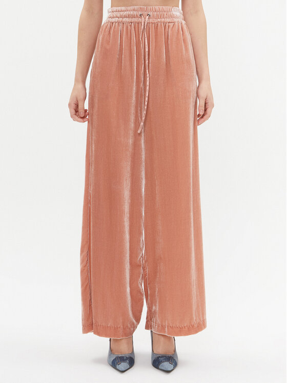 TWINSET Medžiaginės kelnės · Rožinė · Relaxed Fit