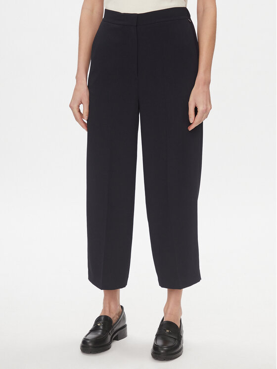 Tommy Hilfiger Medžiaginės kelnės · Tamsiai mėlyna · Regular Fit