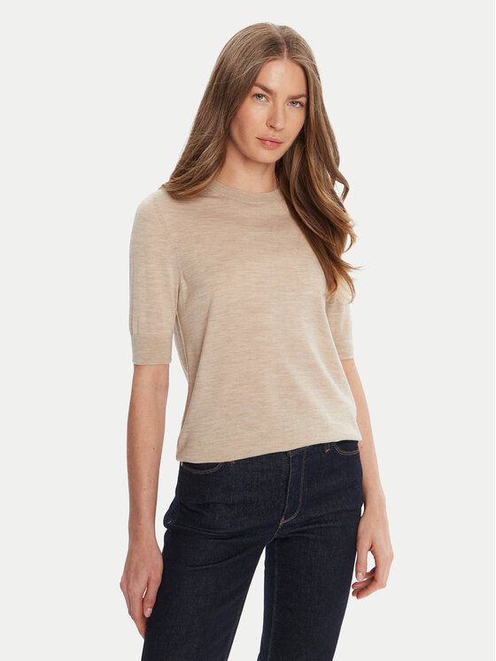 BOSS Megztinis · Smėlio · Slim Fit