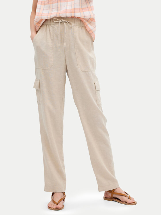 Gap Medžiaginės kelnės · Smėlio · Regular Fit