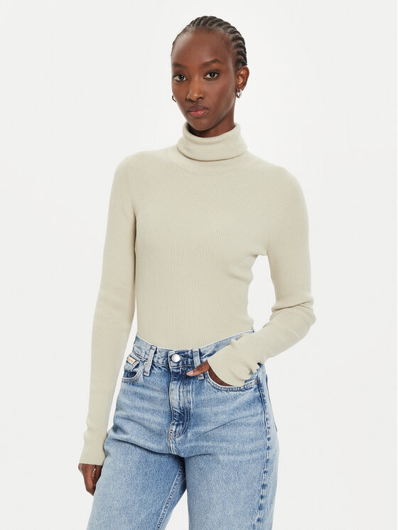 Calvin Klein Jeans Golfas · Smėlio · Regular Fit