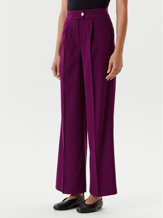 United Colors Of Benetton Medžiaginės kelnės · Violetinė · Regular Fit