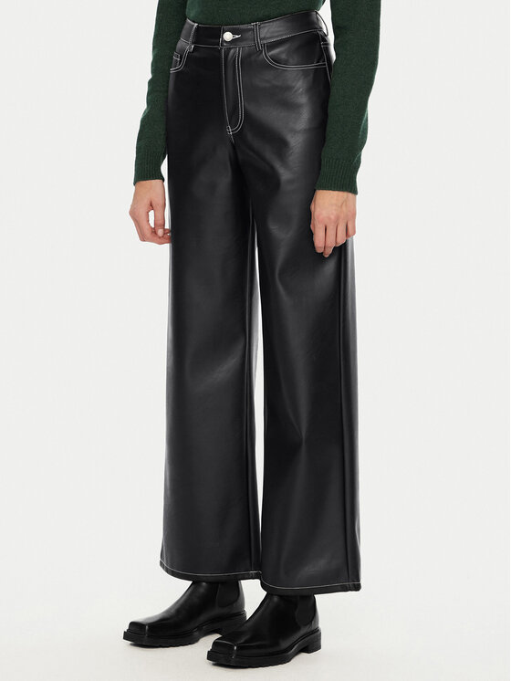 JJXX Dirbtinės odos kelnės · Juoda · Regular Fit