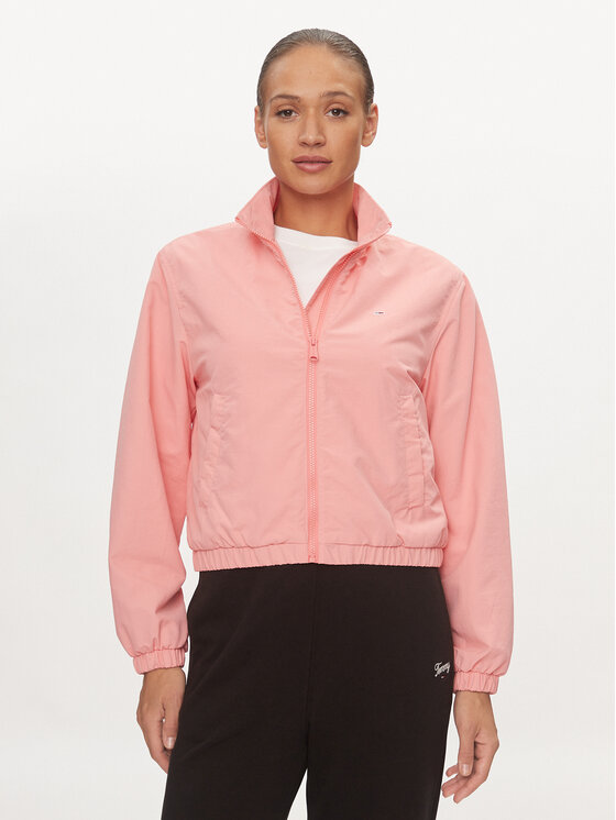Tommy Jeans Neperpučiama striukė · Rožinė