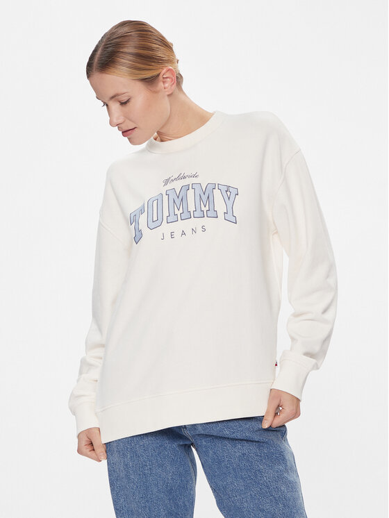 Tommy Jeans Džemperis · Balta · Regular Fit