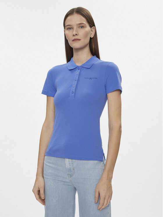 Tommy Hilfiger Polo marškinėliai · Tamsiai mėlyna