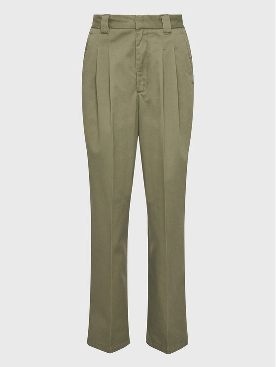 Carhartt WIP Medžiaginės kelnės · Žalia · Relaxed Fit