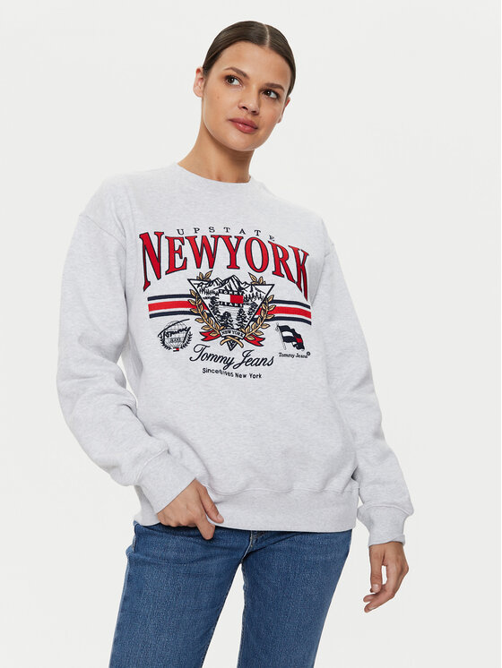 Tommy Jeans Džemperis · Pilka · Relaxed Fit