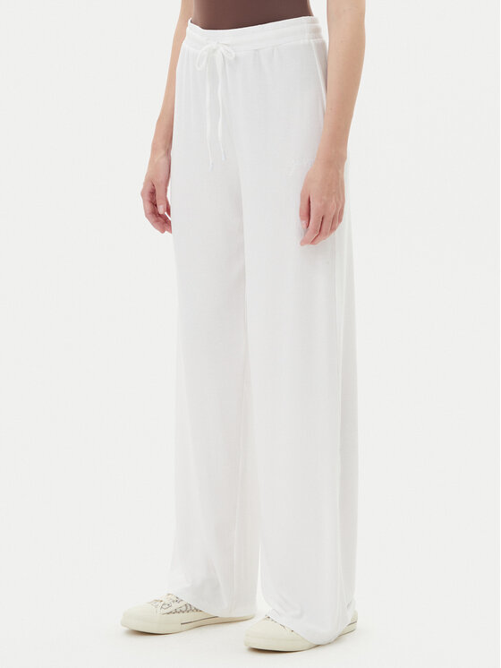 Guess Medžiaginės kelnės · Balta · Regular Fit