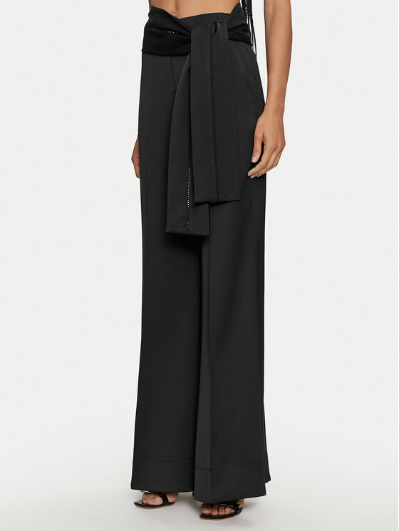 ACCESS FASHION Medžiaginės kelnės · Juoda · Regular Fit