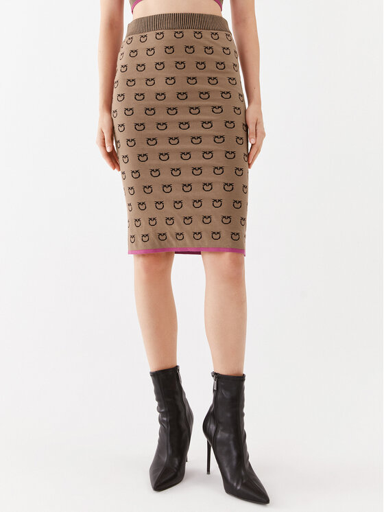 Kodas 20MAY PINKO Tiesus sijonas · Ruda · Midi