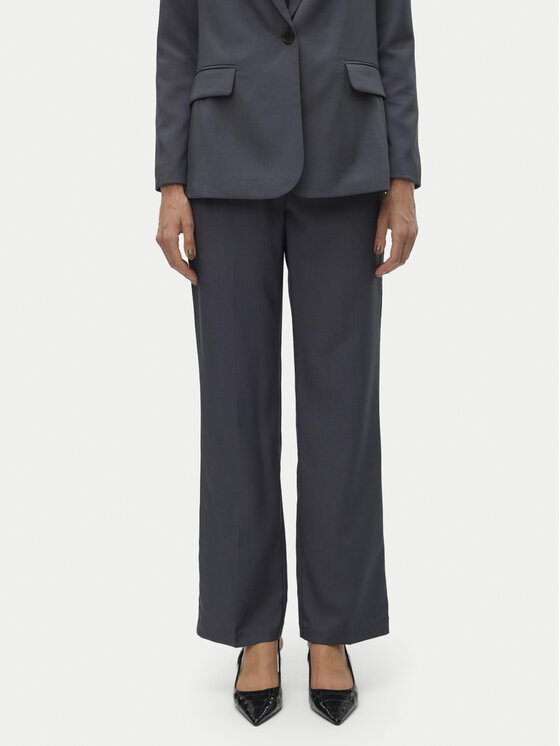 Vero Moda Medžiaginės kelnės · Pilka · Regular Fit
