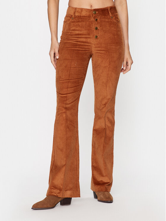 Kodas 20MAY TWINSET Medžiaginės kelnės · Ruda · Regular Fit