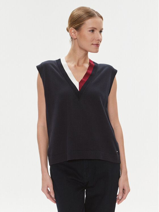 Tommy Hilfiger Megztinis · Tamsiai mėlyna · Relaxed Fit