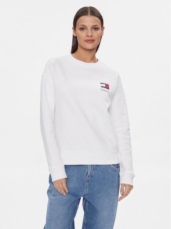Tommy Jeans Džemperis · Balta · Relaxed Fit