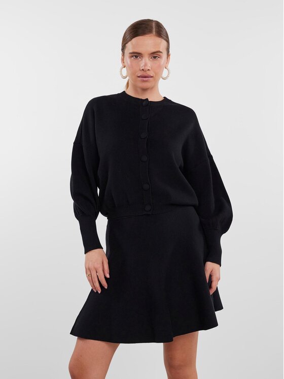 YAS Kardiganas · Juoda · Regular Fit