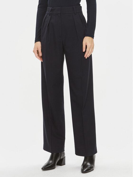 Tommy Hilfiger Medžiaginės kelnės · Tamsiai mėlyna · Relaxed Fit