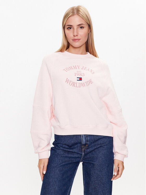 Tommy Jeans Džemperis · Rožinė · Relaxed Fit