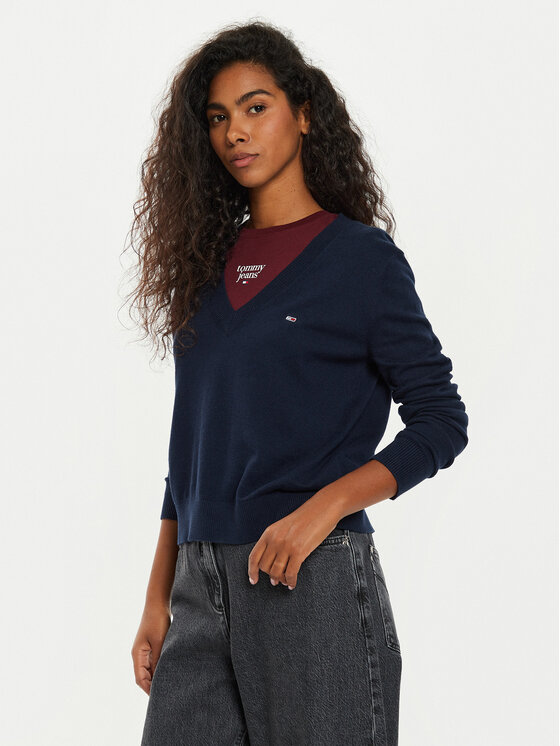 Tommy Jeans Megztinis · Tamsiai mėlyna · Regular Fit