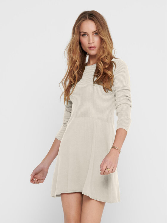 ONLY Trikotažinė suknelė · Écru · Mini