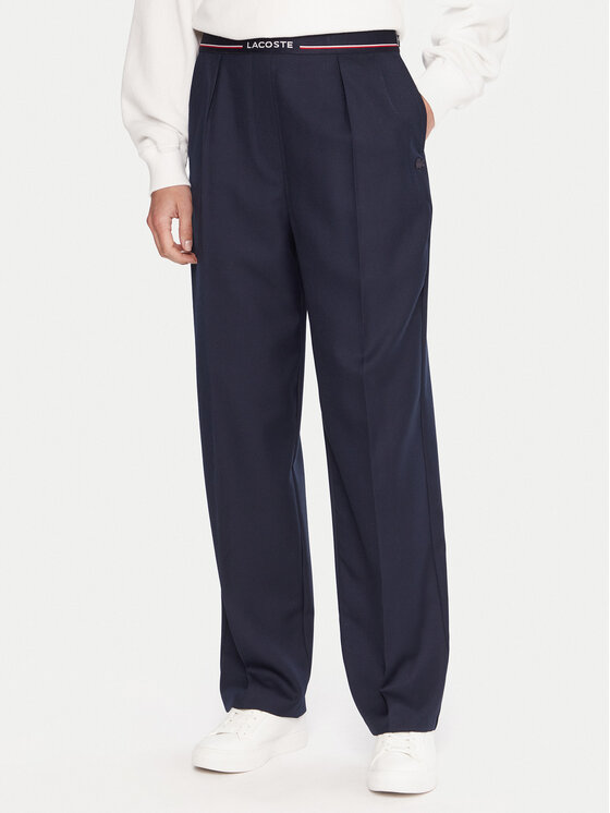 Lacoste Medžiaginės kelnės · Tamsiai mėlyna · Relaxed Fit