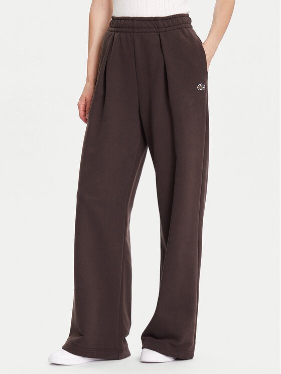 Lacoste Palazzo kelnės · Ruda · Regular Fit