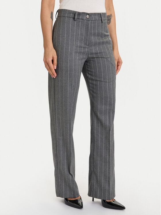 ViCOLO Medžiaginės kelnės · Pilka · Regular Fit