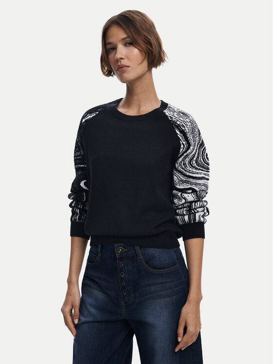 Desigual Megztinis · Juoda · Regular Fit
