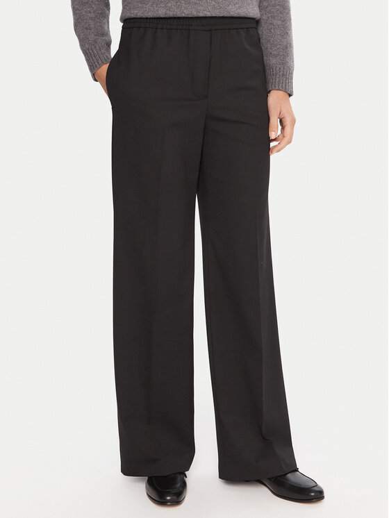Weekend Max Mara Medžiaginės kelnės · Juoda · Regular Fit