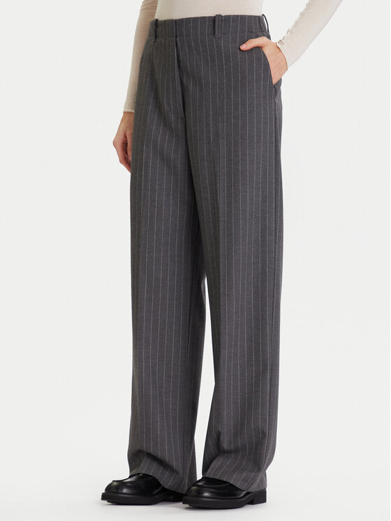 Tommy Hilfiger Medžiaginės kelnės · Pilka · Regular Fit