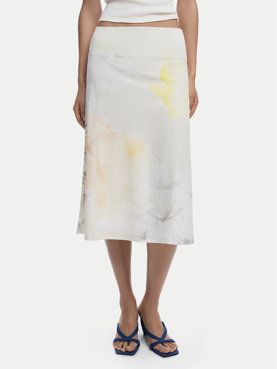 Desigual Midi sijonas · Écru