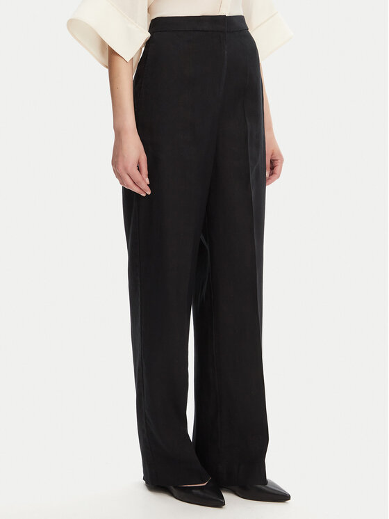 Tommy Hilfiger Medžiaginės kelnės · Juoda · Regular Fit