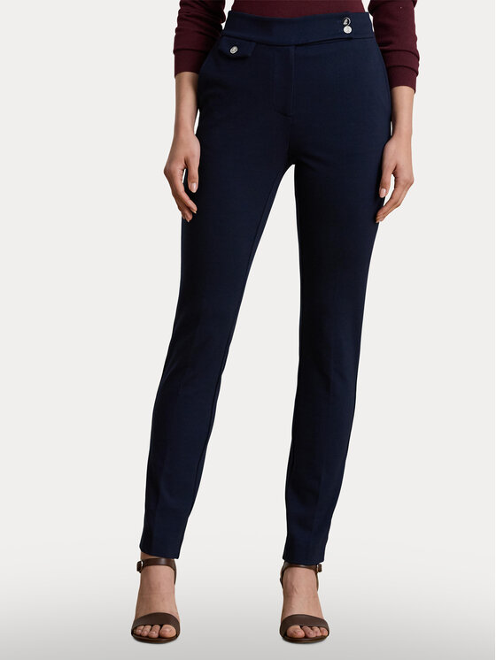 LAUREN RALPH LAUREN Medžiaginės kelnės · Tamsiai mėlyna · Regular Fit