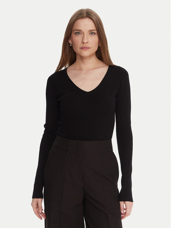 Kontatto Megztinis · Juoda · Slim Fit