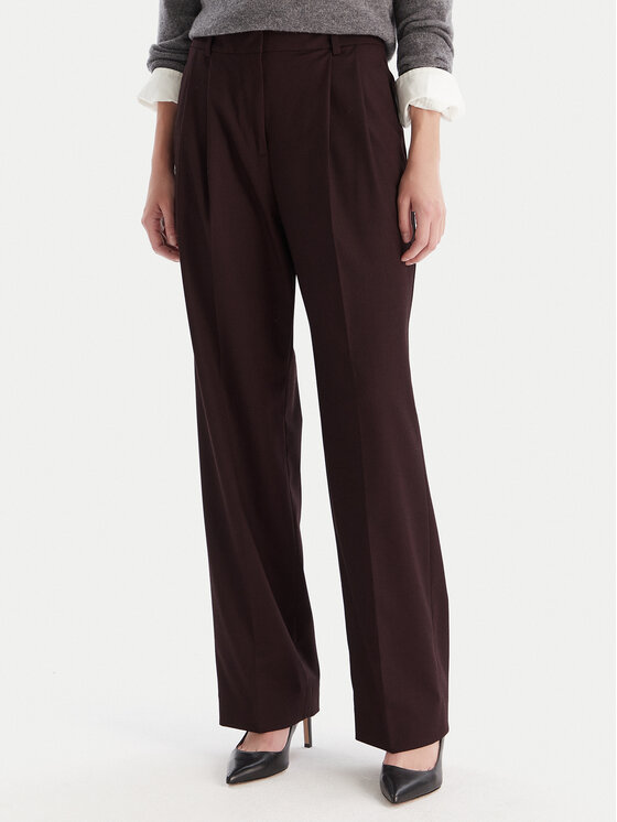 Tommy Hilfiger Medžiaginės kelnės · Vyšninė · Relaxed Fit