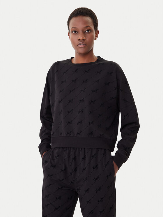 HUGO Džemperis · Juoda · Relaxed Fit