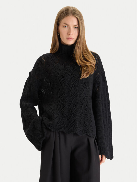 TWINSET Golfas · Juoda · Relaxed Fit