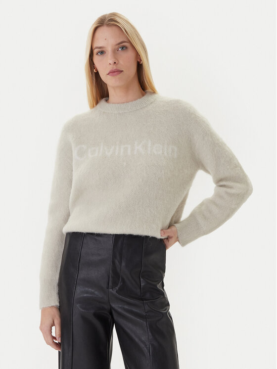 Calvin Klein Megztinis · Smėlio · Relaxed Fit