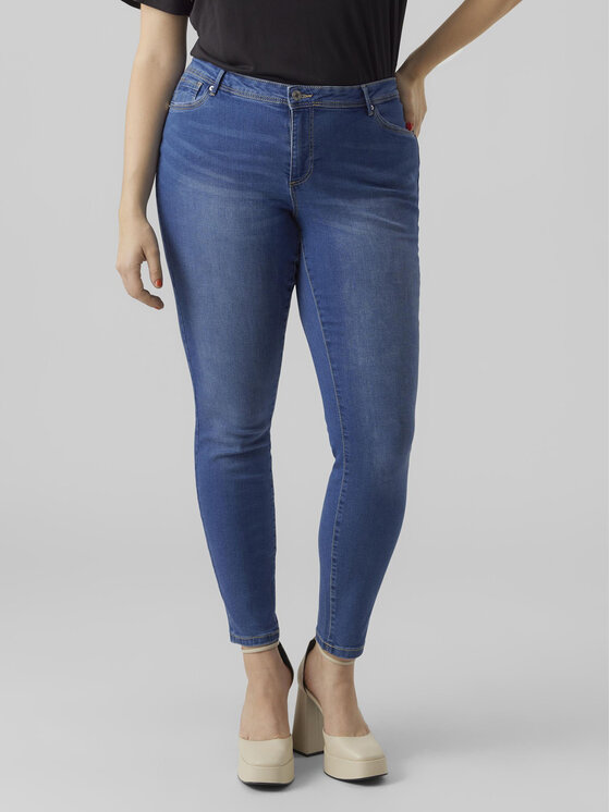 Vero Moda Curve Džinsai · Mėlyna · Slim Fit