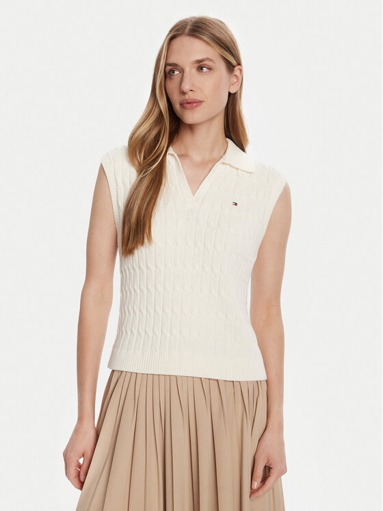 Tommy Hilfiger Megztinis · Écru · Regular Fit